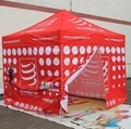 Digipainatettu 3x3m pop up teltta, ulkonäkö ja värit toiveitten mukaisesti